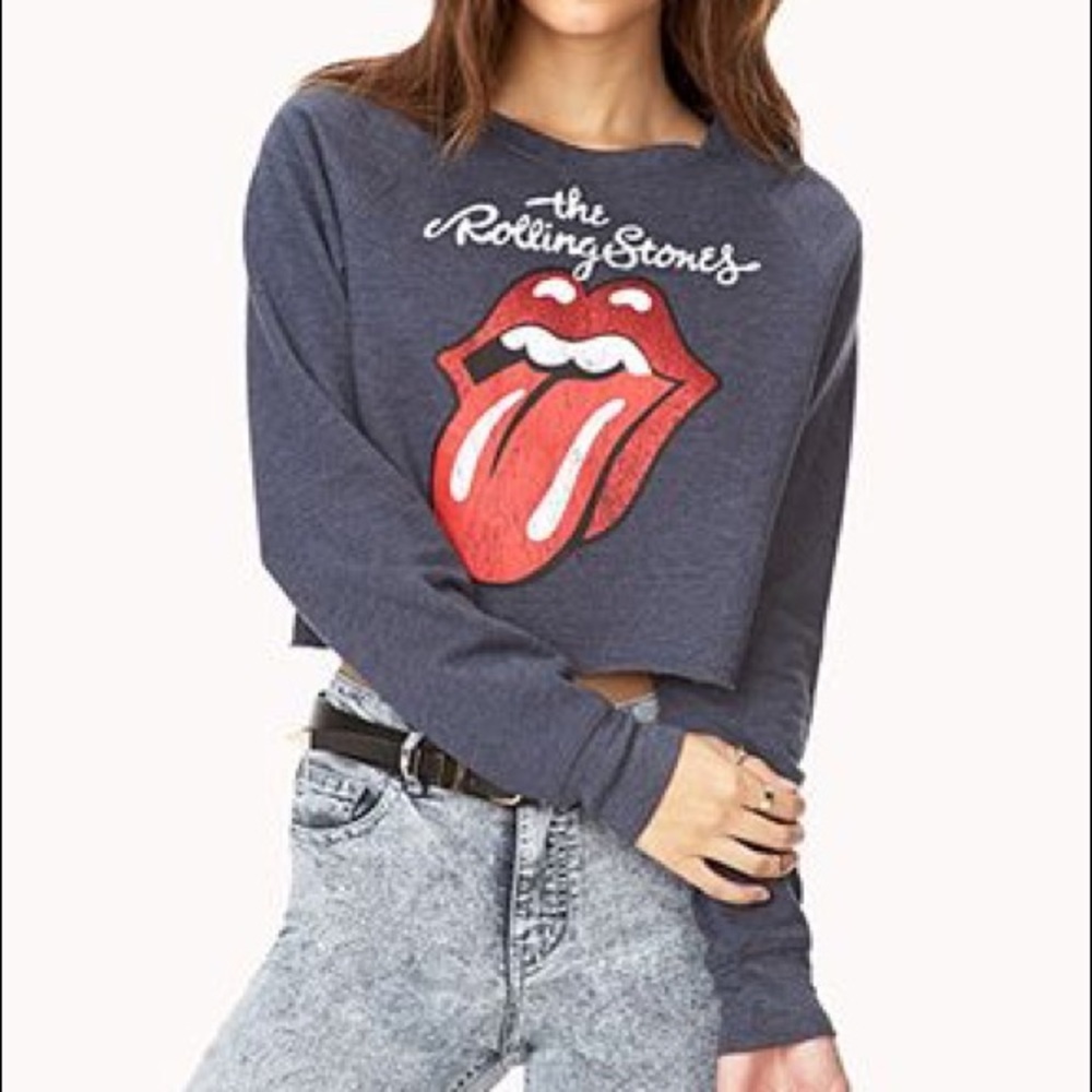 Rolling Stones cropped sweatshirt